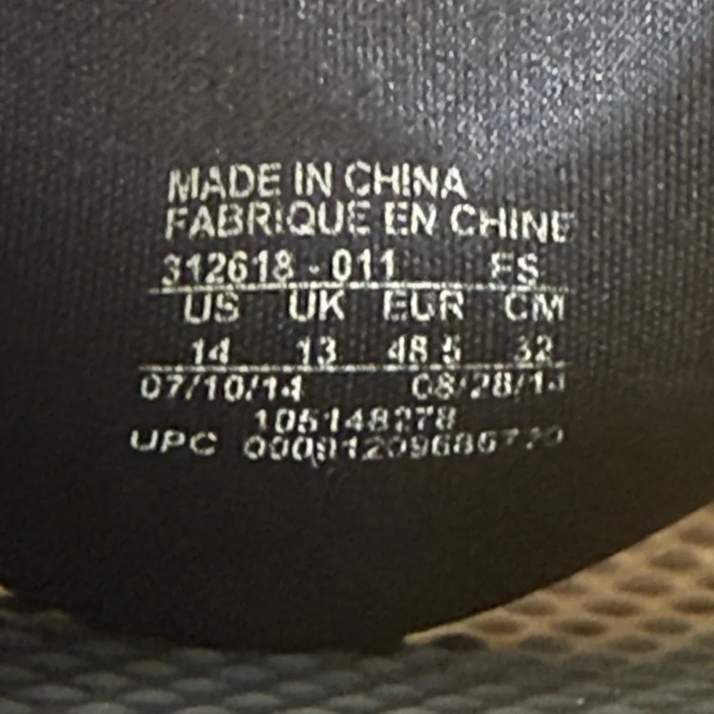 Nike Slides Men 14 Black Sandals Benassi JDI 312618-011 Swoosh Athletic Casual